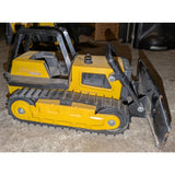 51054 Tonka Bulldozer STEEL PLOW Toy Bull Dozer Metal Blade Construction Vintage Yellow Black Tracks