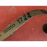 AS 3/4 Violin Antonius Stradivarius Cremonensis anno 1722 Bow Purple Velvet Case Maple Wood