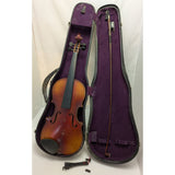AS 3/4 Violin Antonius Stradivarius Cremonensis anno 1722 Bow Purple Velvet Case Maple Wood