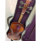 AS 3/4 Violin Antonius Stradivarius Cremonensis anno 1722 Bow Purple Velvet Case Maple Wood