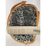 8" 1998 Longaberger Christmas Basket Glad Tidings Woven Wood Holly Fabric Liner Red Trim