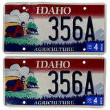356A Idaho License Plate Agriculture Pair Set 356 A Porsche 2007