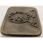 RARE Eagle Brand "Idaho Cement" Brass Belt Buckle 1929-1979 Inkom Hit Line USA Portland
