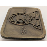 RARE Eagle Brand "Idaho Cement" Brass Belt Buckle 1929-1979 Inkom Hit Line USA Portland