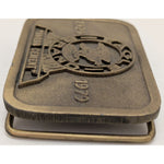 RARE Eagle Brand "Idaho Cement" Brass Belt Buckle 1929-1979 Inkom Hit Line USA Portland