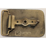 RARE Eagle Brand "Idaho Cement" Brass Belt Buckle 1929-1979 Inkom Hit Line USA Portland