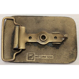 RARE Eagle Brand "Idaho Cement" Brass Belt Buckle 1929-1979 Inkom Hit Line USA Portland