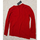 M Tommy Hilfiger Woman Holiday Argyle Gold Stud Sweater Red Size Medium NWT