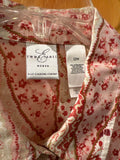 22W Emma James Vintage Linen Floral Short Sleeve Shirt - Size 22W