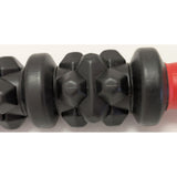 18" Golds Gym Muscle Back Roller Stick Massage Handheld Bar Tool Plastic Red Black