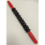 18" Golds Gym Muscle Back Roller Stick Massage Handheld Bar Tool Plastic Red Black