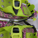 16” LL Bean Kids Snow Shoes Winter Walker Youth Pink Green Girls Adjustable Snowshoes