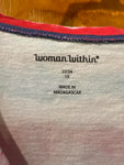 22/24 Woman Within Tie-Dye V-Neck Top