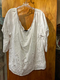 22 Stylish White Lace boho  Embroidered Blouse