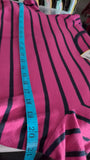 1X Michael Kors Womens Shirt Top Pink black stripe zipper logo Plus  Used