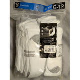 Athletic Works Mens Crew Socks 12-Pack White Moisture Wicking Cushion Sole Lycra Fit Shoe Size 6-12