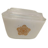 Pyrex Butterfly Gold 1.5 Cup 1960s 501 B 22 Refrigerator Dish Daisy Flower Pattern Glass USA Vintage