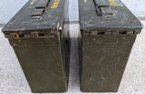 2 Metal Cartridge Ammo Box 7.62 MM Military Green 200 CTGS 7.62MM M13 M62-4 M80
