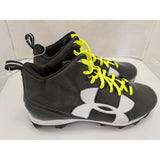 14 Men's Under Armour Black/White Crusher RM Football Cleats 1286600-001 Molded Studs Synthetic Upper