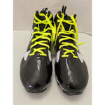 14 Men's Under Armour Black/White Crusher RM Football Cleats 1286600-001 Molded Studs Synthetic Upper