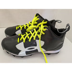 14 Men's Under Armour Black/White Crusher RM Football Cleats 1286600-001 Molded Studs Synthetic Upper
