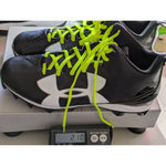 14 Men's Under Armour Black/White Crusher RM Football Cleats 1286600-001 Molded Studs Synthetic Upper