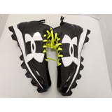 14 Men's Under Armour Black/White Crusher RM Football Cleats 1286600-001 Molded Studs Synthetic Upper