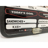 RARE McDonalds KVS Worker Employee Sandwich Time Hours Tracking Board K.V.S.