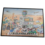 25x18 VW Classic Framed Art EMPI Show Sunday Irvine Amphitheater Volkswagen 2002 Scene Cars