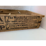 Vintage Lava Soap Wooden Crate With Dividers