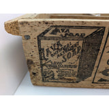 Vintage Lava Soap Wooden Crate With Dividers