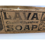 Vintage Lava Soap Wooden Crate With Dividers