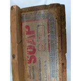 Vintage Lava Soap Wooden Crate With Dividers