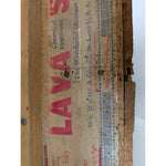 Vintage Lava Soap Wooden Crate With Dividers