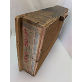 Vintage Lava Soap Wooden Crate With Dividers