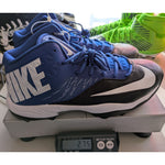 15 Men's Nike Blue White Black Zoom Code Elite 3/4 Shark Football Cleats 603370-004 Shoes