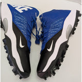 15 Men's Nike Blue White Black Zoom Code Elite 3/4 Shark Football Cleats 603370-004 Shoes