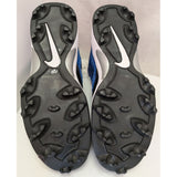 15 Men's Nike Blue White Black Zoom Code Elite 3/4 Shark Football Cleats 603370-004 Shoes
