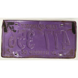 1964 477 356 Illinois License Plate Porsche Land of Lincoln Purple