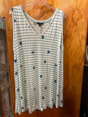 22/24 Lane Bryant Women's Striped Tank Dress - Size 22/24