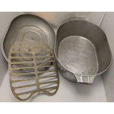 13 QT Wagner Ware 18" 4267-P Oval Roaster Lid Trivet Aluminum Vintage Pot Pan Cookware