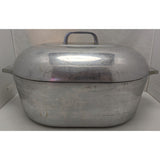 13 QT Wagner Ware 18" 4267-P Oval Roaster Lid Trivet Aluminum Vintage Pot Pan Cookware