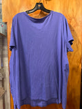 22/24 Comfortable Purple V-Neck Top by Woman Within