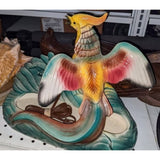 Maddux TV Lamp Planter Golden Pheasant MCM Vintage Ceramic Mid-Century Modern Electric Table