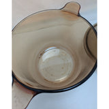 3.5L Corning Pyrex Vision Ware Amber Glass Pot Pan Soup Stew Stock Dutch Oven Cookware France
