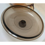 3.5L Corning Pyrex Vision Ware Amber Glass Pot Pan Soup Stew Stock Dutch Oven Cookware France