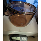 3.5L Corning Pyrex Vision Ware Amber Glass Pot Pan Soup Stew Stock Dutch Oven Cookware France