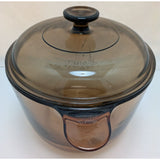 3.5L Corning Pyrex Vision Ware Amber Glass Pot Pan Soup Stew Stock Dutch Oven Cookware France