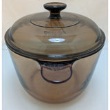 3.5L Corning Pyrex Vision Ware Amber Glass Pot Pan Soup Stew Stock Dutch Oven Cookware France