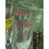 ONE Red Logo 6" Coca-Cola Vintage Contour Glass Tumbler Coke